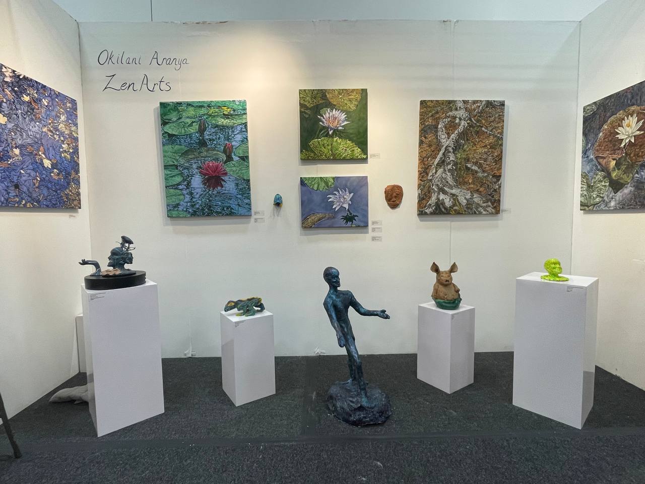Okilani Aranya ZenArts booth at Art Expo NY 2026